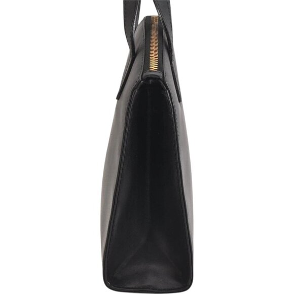 (L1) Authentic Gucci Hand Bag Black Leather Luxury Vintage Designer Handbag - Picture 3 of 11